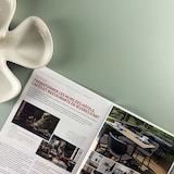 thumbnail of Restootab - Piano del tavolo 140x70 laminato verde celadon canti color legno