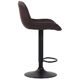 thumbnail of Décoshop26 - Barkruk/hoge stoel x1 in bruin PVC met verticale stiksels en zwart metalen frame 10_0005098