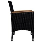 thumbnail of vidaXL 9-tlg. Garten-Essgruppe Poly Rattan und Massivholz Schwarz