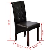 thumbnail of vidaXL Eetkamerstoelen 2 st kunstleer bruin
