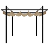 thumbnail of vidaXL Prieel met uittrekbaar dak 3x3 m aluminium taupe