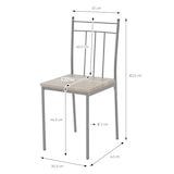 thumbnail of ML-Design Esstisch Set 4-tlg., Eiche-Rustikal, Tisch mit 2 Stühlen & 1 Bank, Essgruppe für 4 Personen, Küchentisch mit Metallrahmen, Bartisch Set,