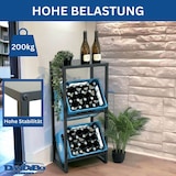 thumbnail of DanDiBo Getränkekistenregal 2 Kisten mit Ablage Schmal Metall Stehend 96541 Getränkekistenhalter 100 cm Getränkekistenständer Flaschenkistenregal