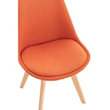 thumbnail of Set van 4 eetkamerstoelen Linares oranje/Stof