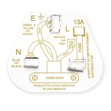 thumbnail of BACHMANN Geaarde stekker , Engeland UK 13A / 250V wit, 13A zekering
