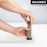 thumbnail of WAGNER Möbelbein KIEFER Holz eckig - 40 x 40 x 150 mm, weiß, QuickClick® Filzgleiter Ø 30 mm, Gewinde Ø 10 mm - 12724101