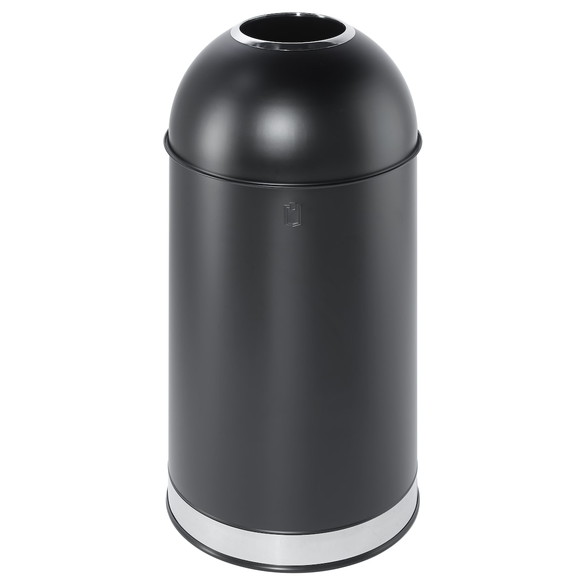 METRO Professional Abfalleimer, Stahl, Ø 37 x 72 cm, 50 L, schwarz