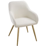thumbnail of tectake  Chaise élégante aspect corde avec forme ergonomique crème/doré - 405405