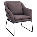 thumbnail of SVITA JOSIE Sessel gepolstert Beistellsessel braun Einzelcouch Relaxsessel Stoff