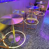 thumbnail of Gastronomiemöbel Edelstahl Bar Cafe Gewerblicher Tisch Bistrotisch runder Tisch 60x75cm【BXG-BY60】