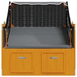 thumbnail of vidaXL Strandkorb mit Dach Poly Rattan & Massivholz Schwarz Anthrazit