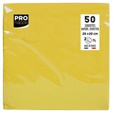thumbnail of Pronappe SV622024I 16x Packung mit 50 Cocktail-Servietten, mikrogeprägt, Tissue, 2-lagig - 20x20cm - Gelb