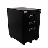 thumbnail of Rollcontainer Schubladenschrank Stahlschrank Bürocontainer Schrank mit Rollen Rollwagen Paul schwarz Container