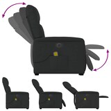 thumbnail of vidaXL Elektrischer Massagesessel mit Aufstehhilfe Schwarz Stoff