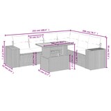 thumbnail of vidaXL 7-tlg. Garten-Sofagarnitur mit Kissen Beige Poly Rattan