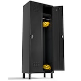 thumbnail of TwinThink Taquillas Vestuario 180cm de 2 Puertas Taquilla Metalica con Llave Taquillas Vestuario 2 Puertas Taquilla Vestuario Metalicas (Negro)