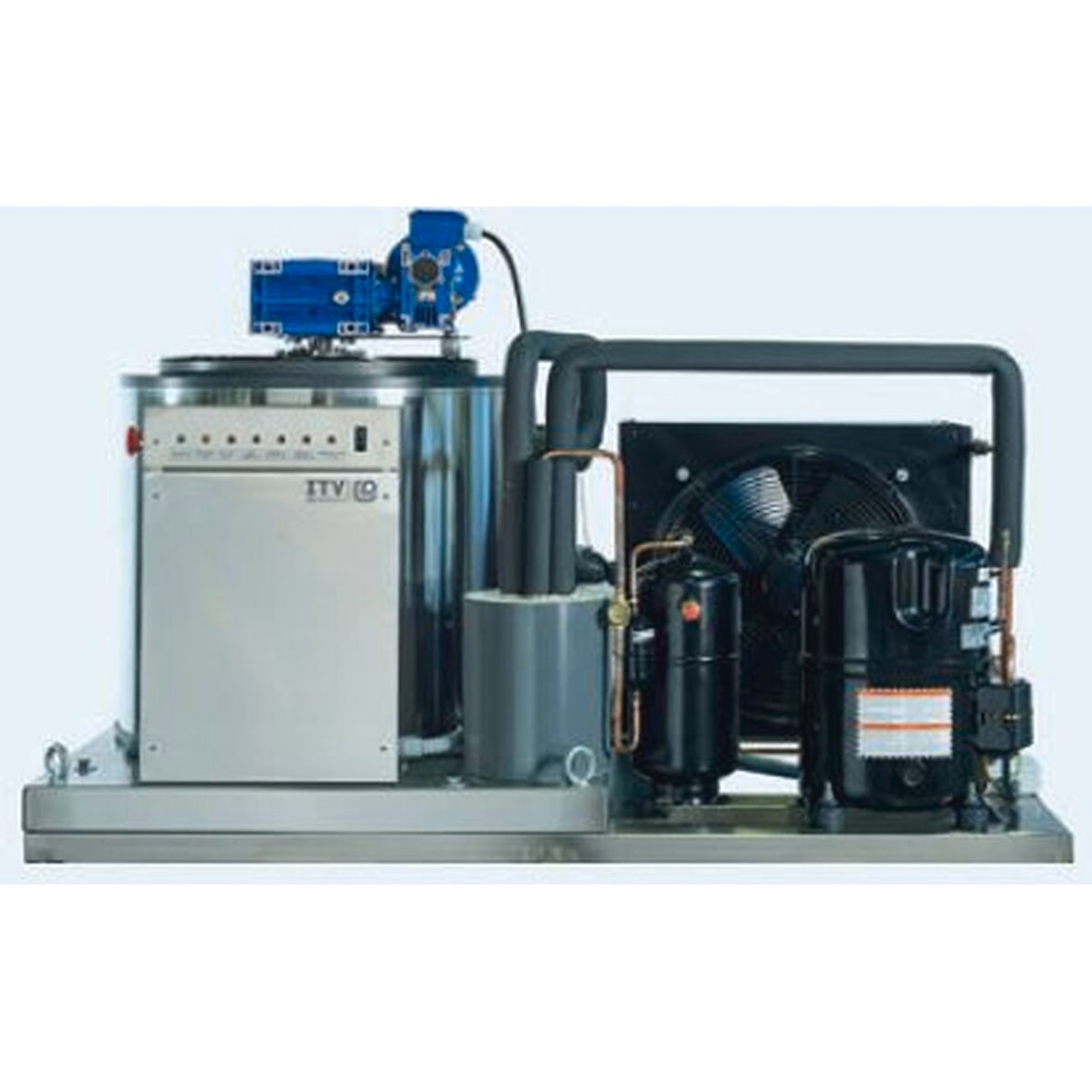 Schilfermachine - Productie (24H): +/- 1000kg - LUCHTgekoeld - Schilferijs (1,5 - 2,2mm)