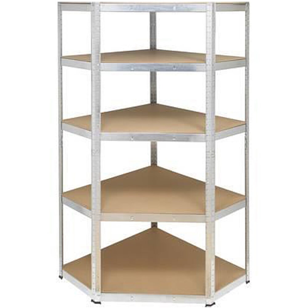 Hoekplank hout/metaal 176 x 75 cm