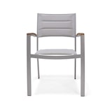 thumbnail of METRO PROFESSIONAL stapelstoel met armleuningen Lynx, aluminium/synthetische stof, zilver