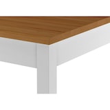 thumbnail of Zweifarbiger Tisch 80x120 Esstisch Tischplatte Eichefarben weiße Beine Massivholz 90.70-51AE