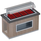 thumbnail of Warm buffet met keramisch glas en scherm beschermer 4 gn 1/1-20 afgewerkt nm - 1650x850x1320 mm - 2760 W 230/1V - 11048NM1 Eurast