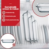 thumbnail of HGMD Ovenschalen Set - 3 Delig - 1L - 1,6L - 2,2L - Rechthoekig - Glas - Vaatwasserbestendig