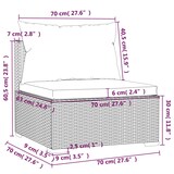 thumbnail of vidaXL 3-Sitzer-Sofa mit Kissen Schwarz Poly Rattan