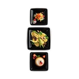 thumbnail of MONOUSO - Wiederverwendbarer Teller Quadratische aus PP Robuste Schwarz 23x23cm (200 Stück)