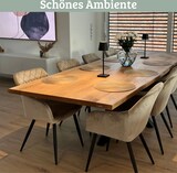 thumbnail of DELUKE® Massivholzplatte Eiche ERIK - 160x80cm | Tischplatte rechteckig Holzplatte Arbeitsplatte aus Massivholz