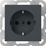 thumbnail of SCHUKO-Steckdose 16A 250V mit Shutter ohne Befestigungskrallen System 55 Anthrazit Erhöhter Berührungsschutz