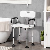 thumbnail of Silla ducha personas mayores silla para ducha taburete de ducha antideslizante con altura ajustable y apoyabrazos regulable carga 136 kg