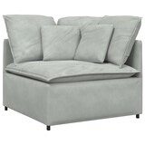 thumbnail of vidaXL Modulares Sofa mit Kissen Samt Hellgrau