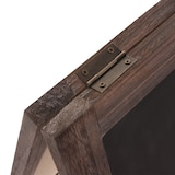 thumbnail of XL reclamebord HWC-C17, staand krijtbord klantstopper, 2 schrijfvlakken opvouwbaar, 100x50cm ~ bruin shabby