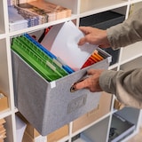 thumbnail of Aufbewahrungsbox für Hängeregister passend für Kallax, HMF 250473, DIN A4 Format, Schwarz