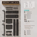 thumbnail of ONKRON Mobiler TV Ständer für 40-80 Zoll, bis 55 kg, höhenverstellbar, max. 700x400 VESA, mit Rollen, Schwarz TS2771-B