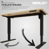 thumbnail of Bisley E-StarterTech elektrisch höhenverstellbarer Schreibtisch 140x80 cm in eiche - Elektrischer Tisch höhenverstellbar mit Memory-Funktion