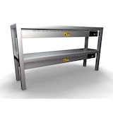 thumbnail of Keramische verwarmde aanrechtplank, 2 standen, 1200W, met 6 verwarmingselementen van elk 250W.