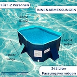 thumbnail of Starlyf Foldable Pool, Planschbecken, faltbarer Pool ohne Aufblasen, langlebig & robust, 348 Liter, 107cmx166cm