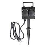 thumbnail of 2er-Set Gartensteckdose Erdspieß IP44 Outdoor Steckdosenleiste Verteiler Außen