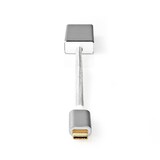 thumbnail of USB-C Adapter - USB 3.2 Gen 1 - USB-C Male - DisplayPort Female - 0.20 m - Round - Gold Plated - Braided / Nylon - Silver - Cover Window Box