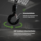 thumbnail of Kettenzug rund 1 t Tragkraft - 3 m Hubhöhe - Einzelbremse HSZ Flaschenzug Hebezug Seilzug