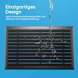 thumbnail of Fußmatte außen 40x60 cm mit schwarzem Aluminium Rand für Innen- und Außenbereich, Aluminium Schuhabstreifer mit Polypropylen-Fasern