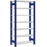thumbnail of PROREGAL Fachbodenregal FALKE | Heavy-Duty | Grundregal | HxBxT 300x87x60cm | 7 Ebenen | Fachlast 350kg | Einseitig nutzbar | Rahmen Enzianblau