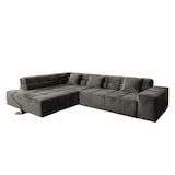 thumbnail of KAWOLA Sofa NEVADA Ecksofa Velvet grau Recamiere links