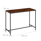 thumbnail of Relaxdays Bartisch Set, 3-tlg, Theke mit Hockern, Esstisch HBT: 90 x 120 x 50 cm, 2 Personen, Industrial, braun/schwarz