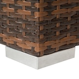 thumbnail of tectake 2 tumbonas de polirratán con estructura de aluminio y mesa  Marrón