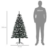 thumbnail of HOMCOM Árvore de Natal 150 cm Árvore de Natal Automática com 378 Ramos 41 Decorações Suporte em Aço Base Dobrável e Removível para Sala Verde