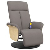 thumbnail of vidaXL Massagesessel mit Fußteil Taupe Stoff