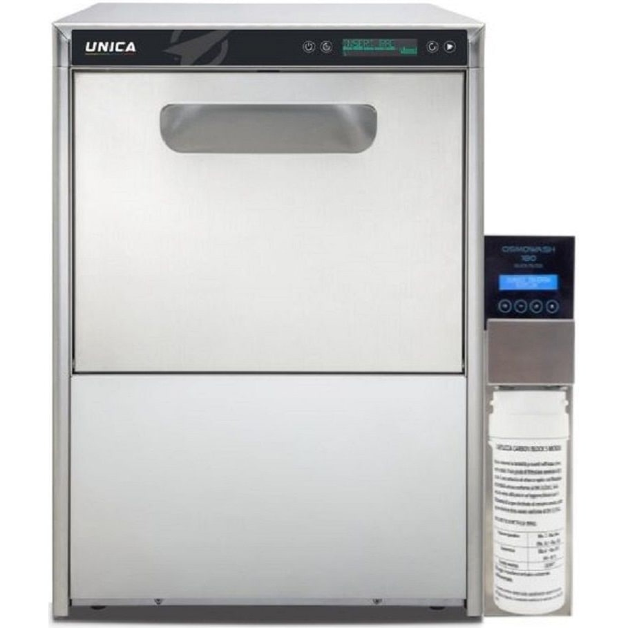 Lavastoviglie con Osmosi cesto 50 cm. Tecnologia bicchieri brillanti ed asciutti. Doppia parete. Doppio dosatore. Pompa scarico. Modello UNICA50Abt