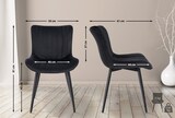 thumbnail of Décoshop26 - Esszimmerstuhl x1 mit vertikalen Ziernähten schwarzen Metallbeinen und schwarzem Samtsitz 10_0002262